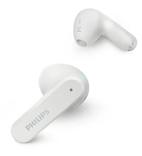 Philips TAT2139WT/00 Auriculares Inalámbricos Intraurales Bluetooth 5.3 Blanco con Estuche de Carga, Autonomía 28h, Resistente al Agua IPX4