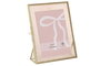 DKD Home Decor Marco de Fotos 13x18 Cristal y Metal Rosa