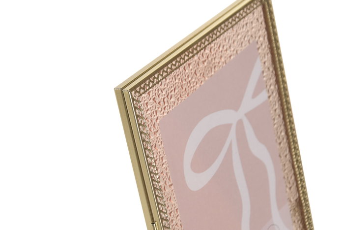 DKD Home Decor Marco de Fotos 13x18 Cristal y Metal Rosa