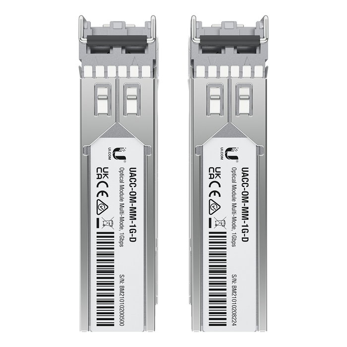 Ubiquiti UACC-OM-MM-1G-D-2 Transceptor SFP Multimodo 1.25 Gbps, 2 unidades Ubiquiti UACC-OM-MM-1G-D-2 Transceptor SFP Multimodo 1.25 Gbps, 2 unidades