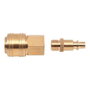 Powerplus Adaptador Latón Euro Hembra a Orión Macho 1/4 Pulg, 2 Piezas Conectores Aire Comprimido