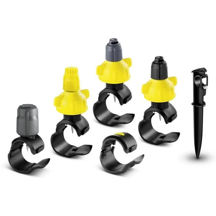 Karcher Set Microaspersores con 5 Goteros, 10 Collares de Reparación y 10 Microaspersores Karcher Set Microaspersores con 5 Goteros, 10 Collares de Reparación y 10 Microaspersores
