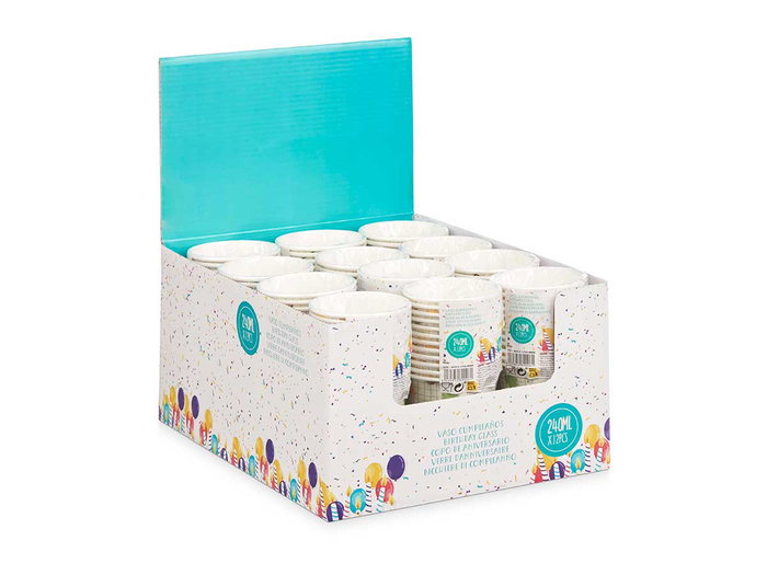 Arte Regal Set 12 Vasos Papel 240 ml Infantil Surtidos 7.4 x 7.4 x 14.5 cm (Set de 24)