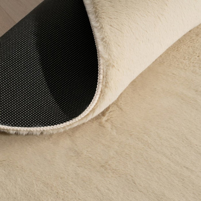 Ixia Alfombra Beige de Poliéster 80 x 2,70 x 150 cm