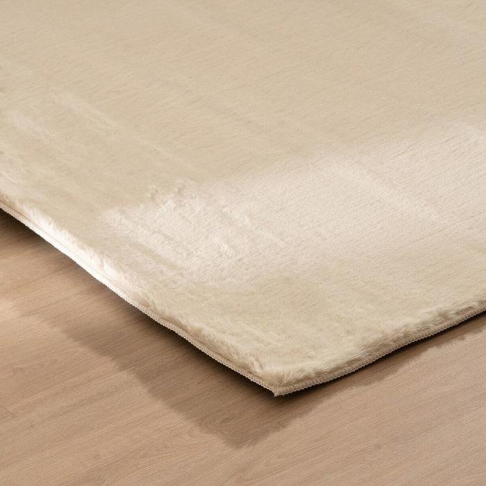 Ixia Alfombra Beige de Poliéster 80 x 2,70 x 150 cm