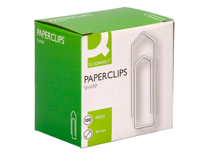 Q-connect Clips galvanizados n º4 50 mm, caja de 100 unidades