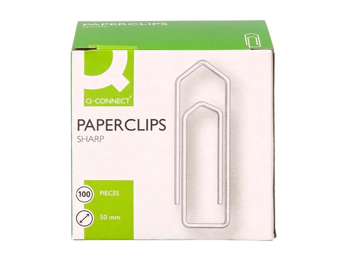 Q-connect Clips galvanizados n º4 50 mm, caja de 100 unidades
