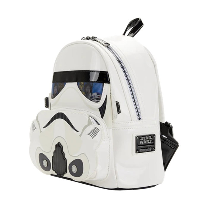 Loungefly Mochila Star Wars Stormtrooper Lenticular con Hans Solo, Chewbacca y Princesa Leia - Producto Oficial