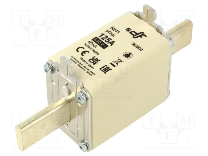 DF ELECTRIC Fusible NH1 de Cerámica 125A 690VAC gG DF ELECTRIC Fusible NH1 de Cerámica 125A 690VAC gG
