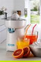 Ariete 417/01 Exprimidor Breakfast Blanco 40W con Boquilla Antigoteo, Ideal para Naranjas, Pomelos y Limones