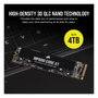 Corsair MP600 CORE XT SSD 4TB M.2 PCIe 4.0 NVMe - Velocidades de Lectura 5000 MB/s y Escritura 4400 MB/s - Memoria QLC 3D NAND - Factor de Forma 2280