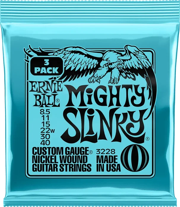 Ernie Ball Juego de Cuerdas Eléctrica Slinky Mighty 8.5-40 Tripack (3) Ernie Ball Juego de Cuerdas Eléctrica Slinky Mighty 8.5-40 Tripack (3)