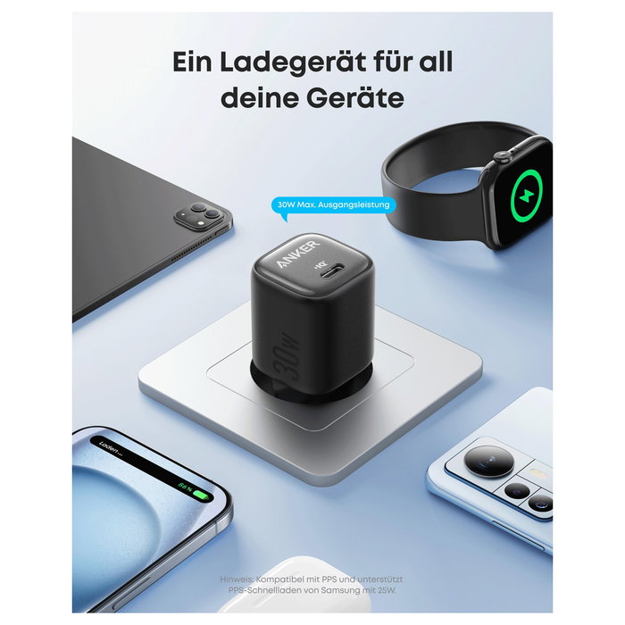 Anker Cargador GaN 30 W USB-C Negro A2698G11