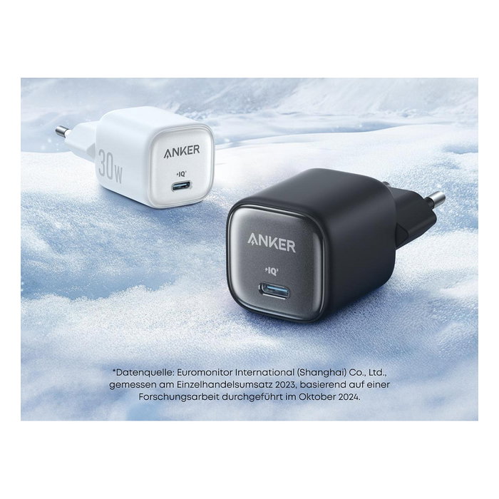 Anker A2698G11 Cargador Compacto GaN de 30W, 1x USB-C, Negro