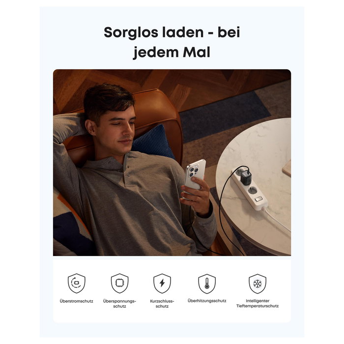 Anker A2698G11 Cargador Compacto GaN de 30W, 1x USB-C, Negro