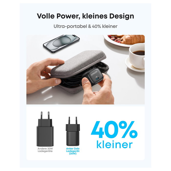 Anker Cargador GaN 30 W USB-C Negro A2698G11