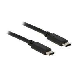 Delock Cable USB C USB C 2.0 1 m Macho a Macho Negro para Transferencia de Datos hasta 480 Mbps, Referencia: DeLOCK Type-C 2.0