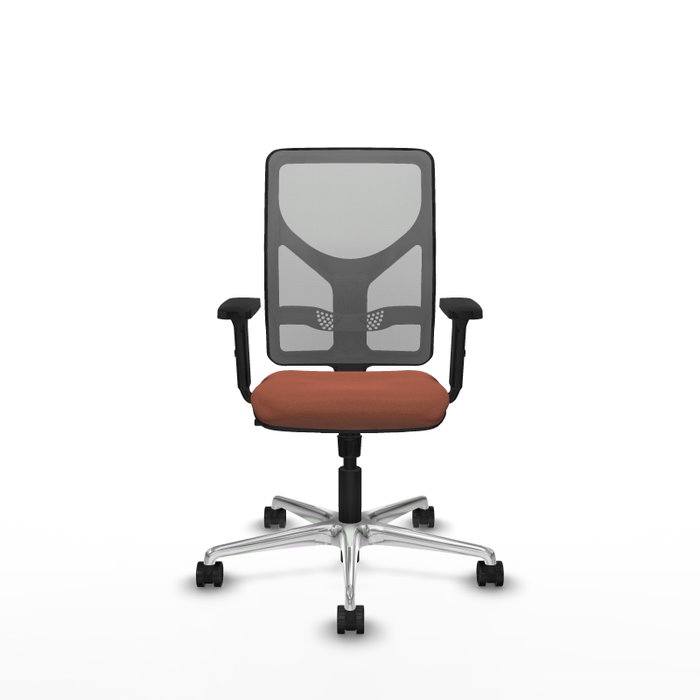 PIQUERAS Y CRESPO Silla de oficina Motilla con mecanismo Sincro, Tela Marrón y Malla Gris PIQUERAS Y CRESPO Silla de oficina Motilla con mecanismo Sincro, Tela Marrón y Malla Gris