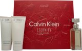 Calvin Klein Eternity Gift Set con Eau de Parfum, Gel de Ducha y Loción Corporal