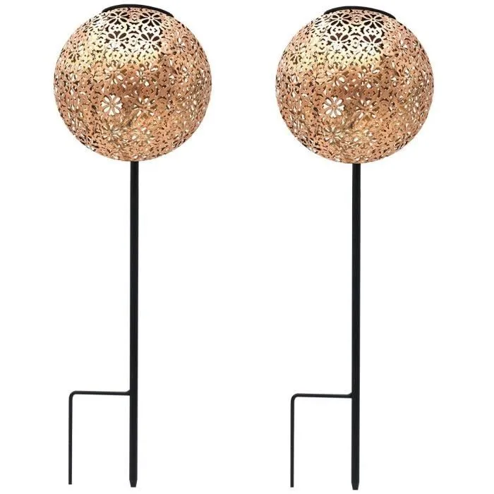 Lumisky LUM3760093541879 Conjunto 2 Balizas Solares para Plantar H45 cm Estilo Oriental LED Blanco Cálido Lumisky LUM3760093541879 Conjunto 2 Balizas Solares para Plantar H45 cm Estilo Oriental LED Blanco Cálido