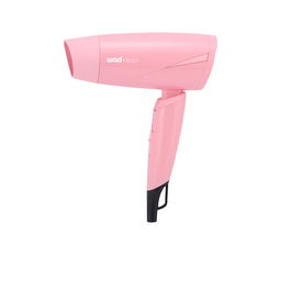 Wad Professional Beauty Mini Secador de Pelo Plegable Clicco Rosa 1000-1200W 3 Temperaturas Alta Potencia Compacto Profesional Beauty