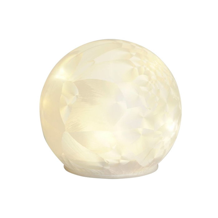 DKD Home Decor Decoración Luminosa Cristal LED 12x12x12 Blanco