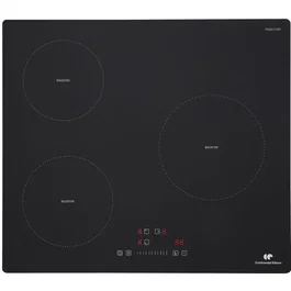 Continental Edison Placa de inducción 3 Focos con 3 Temporizadores y 3 Refuerzos - Negro CETI3B3T2
