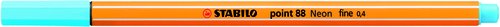 Rotulador Fibra Stabilo Point 88 Azul Neon (Set de 10) Rotulador Fibra Stabilo Point 88 Azul Neon (Set de 10)