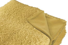 DKD Home Decor Boucle 2c24 Manta para Sofá Mostaza 170 x 130 cm (2 Unidades)