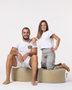Atelier Del Sofa Puf de Jardín Mink, Exterior Impermeable, 100% Poliéster, Diámetro 55cm, Altura 30cm