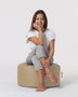 Atelier Del Sofa Puf de Jardín Mink, Exterior Impermeable, 100% Poliéster, Diámetro 55cm, Altura 30cm
