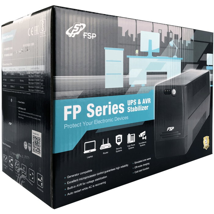 Fortron FSP FP 2000 Sistema de Alimentación Ininterrumpida 2000 VA 1200 W 4 Salidas AC