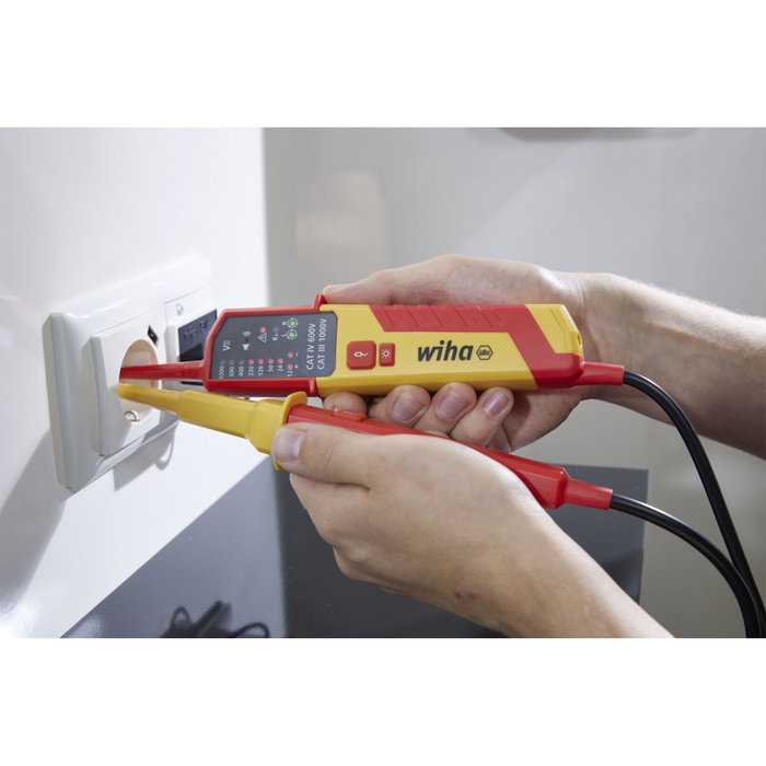 Wiha Comprobador de tensión 12 - 1.000 V AC, CAT IV