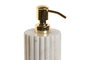 DKD Home Decor Dosificador Blanco Dorado Marmol Metal 8 x 20 x 8 cm (4 Unidades)