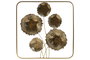 DKD Home Decor Decoración de Pared Inox Flor Dorado 50x5x50 cm