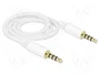 DeLOCK Cable de audio 3,5 mm a 3,5 mm macho, 0,5 m, Blanco