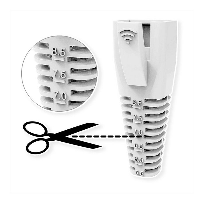 ROLINE Protector de muesca para RJ-45, 10 piezas, Amarillo