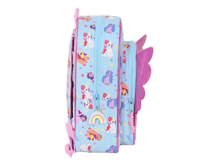 Mochila Escolar My Little Pony Wild & free 26 x 34 x 11 cm Azul Rosa