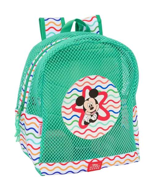 Mochila para la playa Mickey Mouse Clubhouse Multicolor Menta 30,5 x 24 x 18 cm Infantil