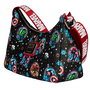 Loungefly Funko Marvel Avengers Tattoo Bolso de Hombro de Cuero Vegano con Diseño Floral de Superhéroes y Monedero Desmontable