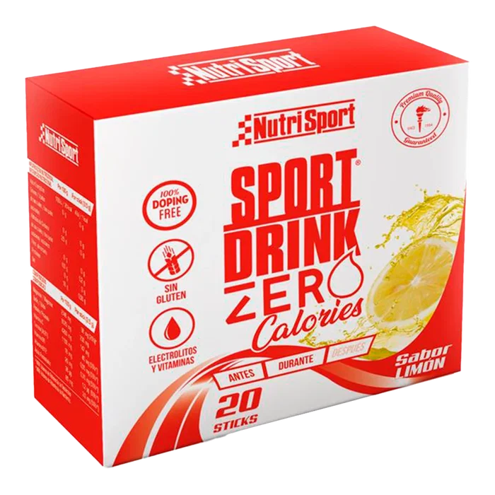 NUTRISPORT Sport Drink Zero Calorías Limón 20 sticks NUTRISPORT Sport Drink Zero Calorías Limón 20 sticks