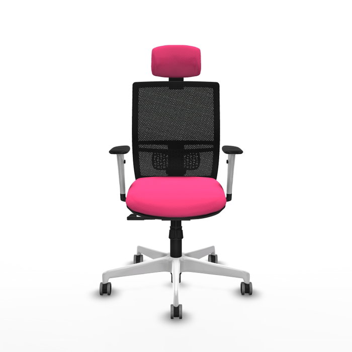 PIQUERAS Y CRESPO Silla de oficina Yunquera con mecanismo Sincro, Rosa y Negro PIQUERAS Y CRESPO Silla de oficina Yunquera con mecanismo Sincro, Rosa y Negro