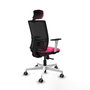 PIQUERAS Y CRESPO Silla de oficina Yunquera con mecanismo Sincro, Rosa y Negro