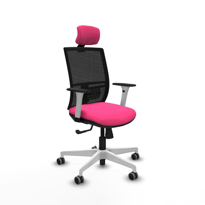 PIQUERAS Y CRESPO Silla de oficina Yunquera con mecanismo Sincro, Rosa y Negro PIQUERAS Y CRESPO Silla de oficina Yunquera con mecanismo Sincro, Rosa y Negro
