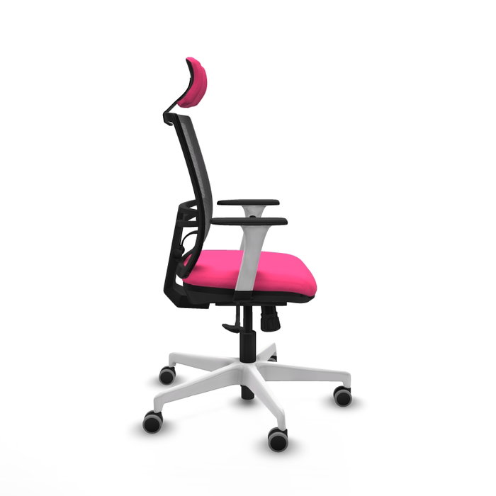 PIQUERAS Y CRESPO Silla de oficina Yunquera con mecanismo Sincro, Rosa y Negro PIQUERAS Y CRESPO Silla de oficina Yunquera con mecanismo Sincro, Rosa y Negro