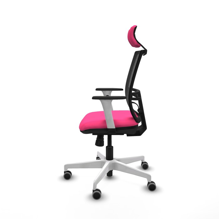 PIQUERAS Y CRESPO Silla de oficina Yunquera con mecanismo Sincro, Rosa y Negro PIQUERAS Y CRESPO Silla de oficina Yunquera con mecanismo Sincro, Rosa y Negro