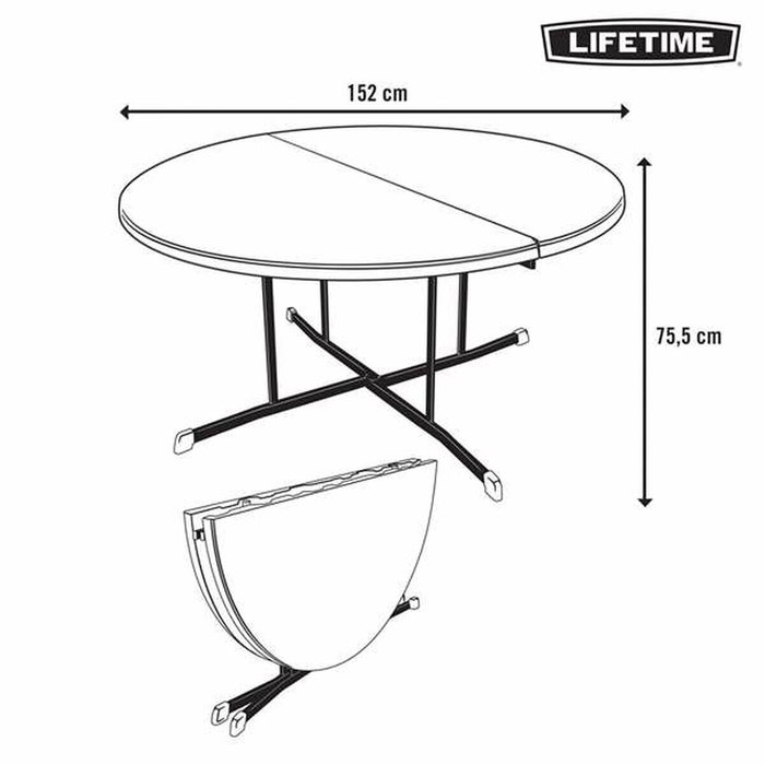 Color Baby Mesa redonda plegable por la mitad D152 cm