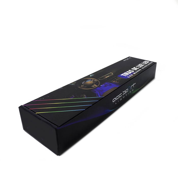 Occ Sport OCCLED11 Luz Led Ambiente Automóvil con Mando a Distancia, Cambio de Color por Música, USB, 4 Tiras