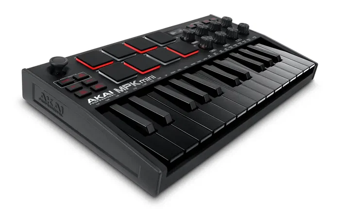 Akai Pro Mpk Mini Mk3 Controlador MIDI de 25 Teclas con Pads MPC y Pantalla OLED Akai Pro Mpk Mini Mk3 Controlador MIDI de 25 Teclas con Pads MPC y Pantalla OLED