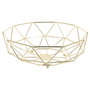 Home Deco Factory Cesta Deco Filaire Alambre Dorada Geométrica 28x27.5x9.5cm